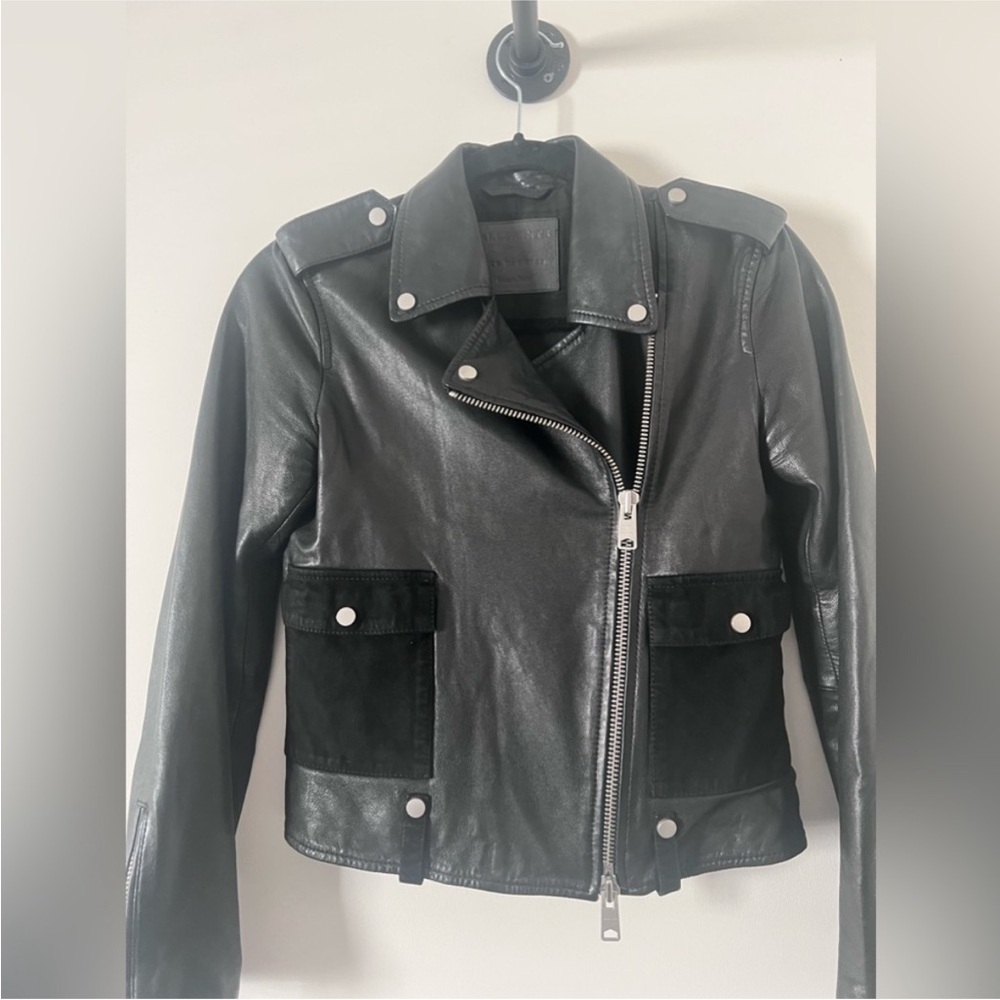 Allsaints Leather and Suede Jacket